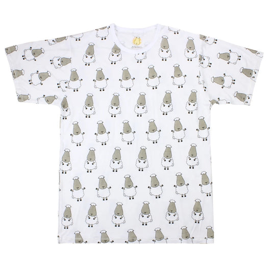 BaaBaa Sheepz White Big Sheepz Short Sleeve Unisex Shirt