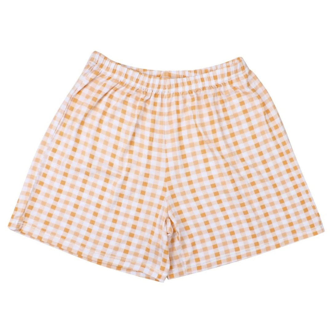 BaaBaa Sheepz Orange Checkers Women's Shorts