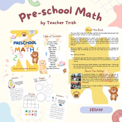 Bear and Cub Preschool Math Workbook