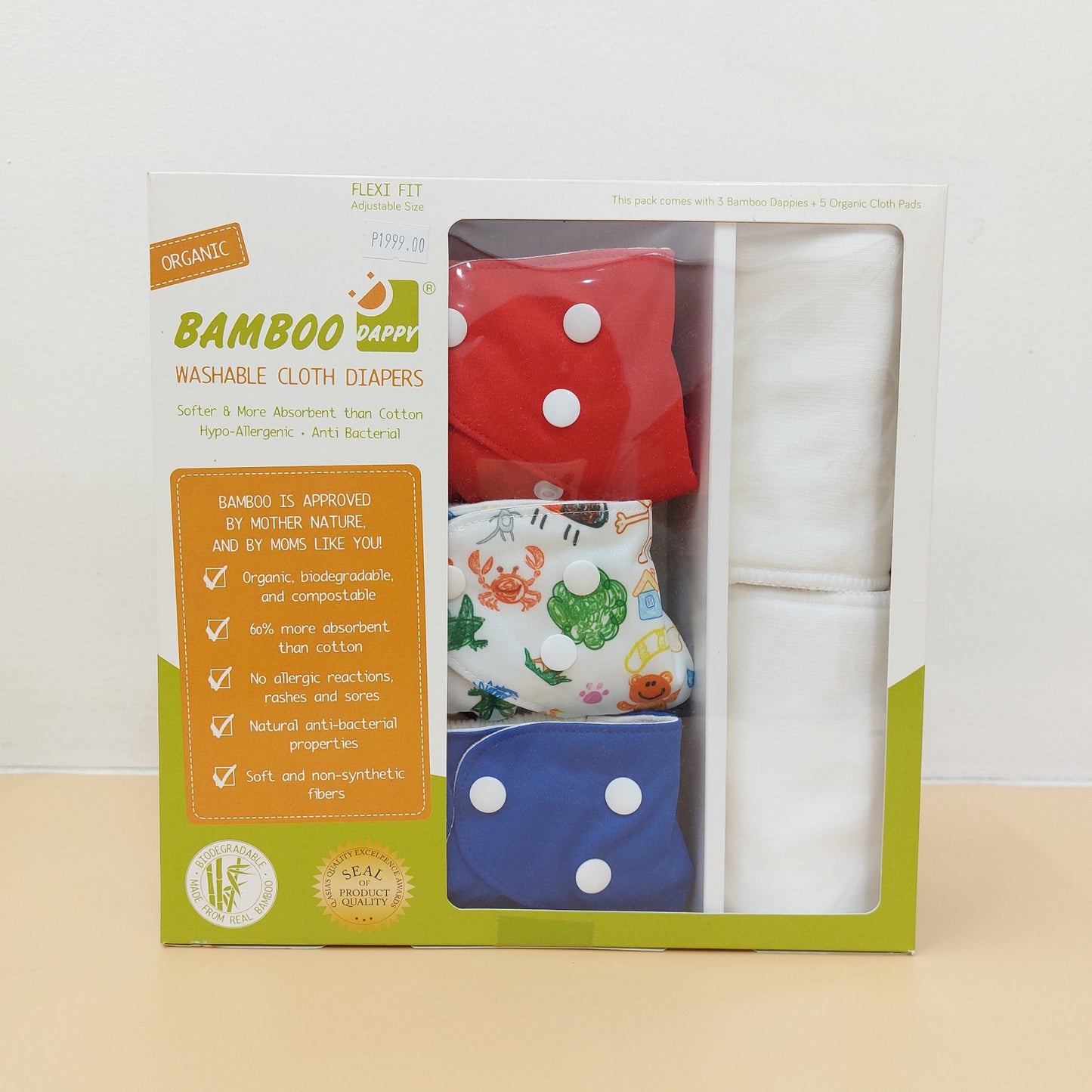 Bamboo Dappy Cloth Diaper Starter Kit