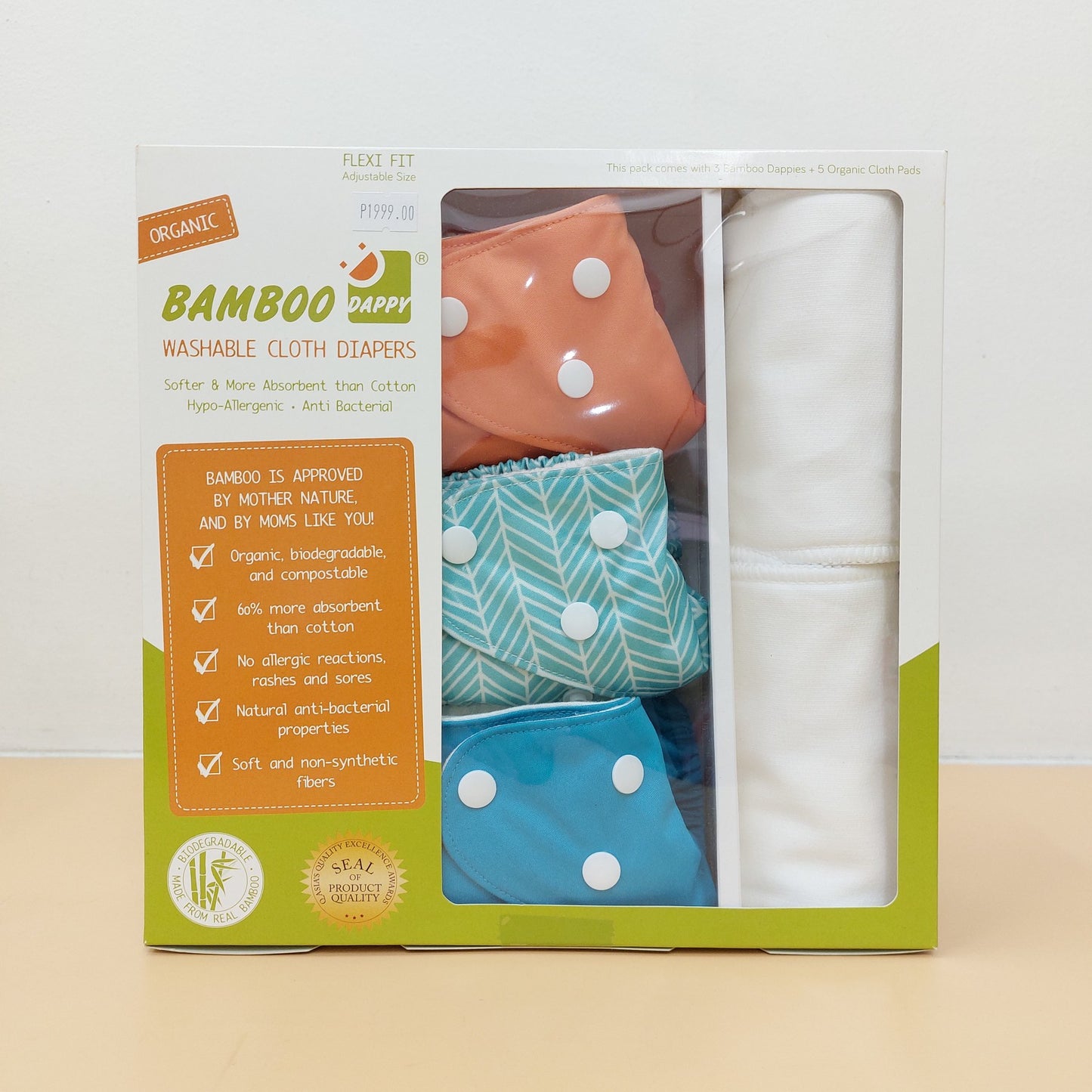 Bamboo Dappy Cloth Diaper Starter Kit