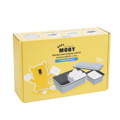 Baby Moby 2-Compartment Stainless Steel Container with Lid