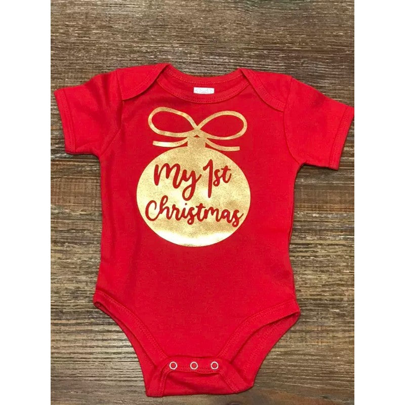 Baby Steeckies Holiday Onesie - My First Christmas (Ball)