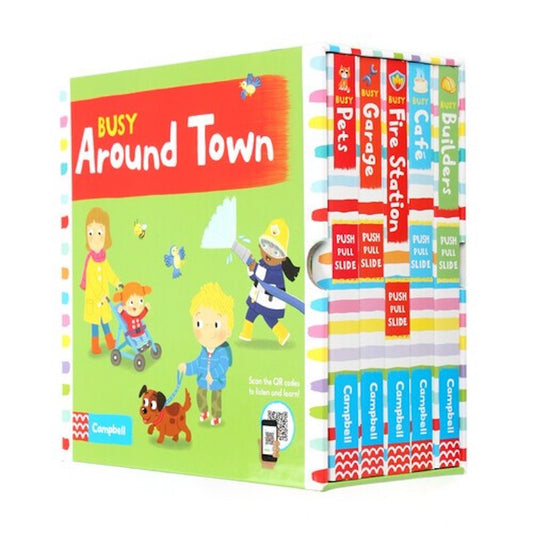 Campbell Busy Around Town Interactive Books (5-Book Boxed Set)