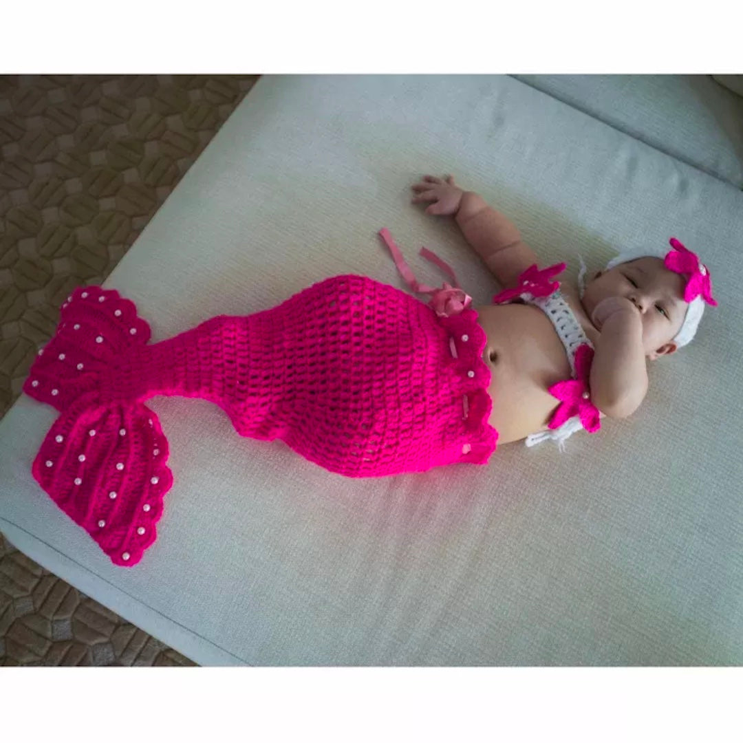 Cotton Candy Knitwear Fushia Pink Mermaid