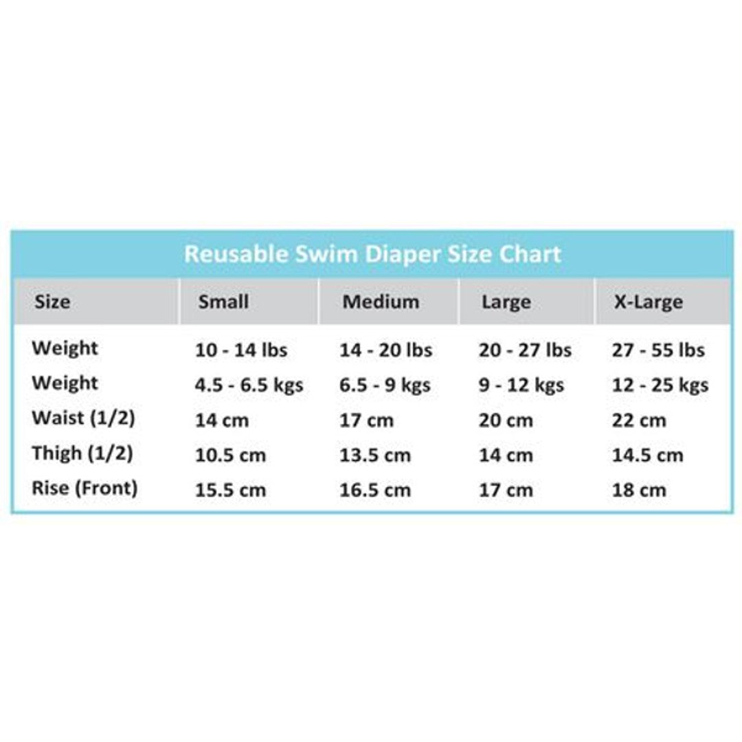 Charlie Banana Swim Diaper - Blue Heart on White