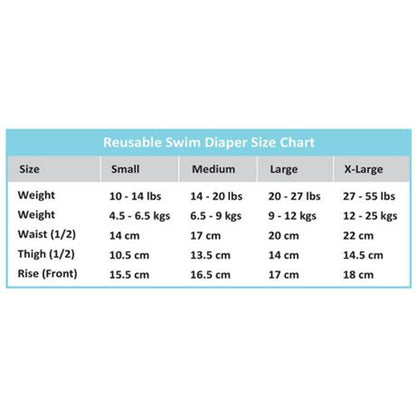 Charlie Banana Swim Diaper - Blue Heart on White