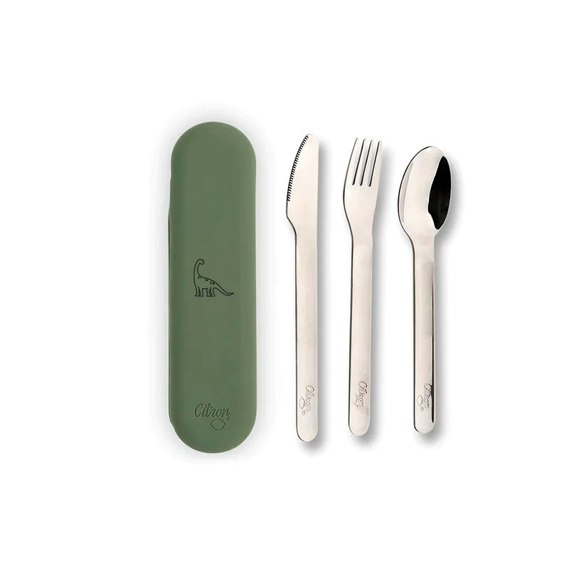 Citron Cutlery Set with Silicone Case