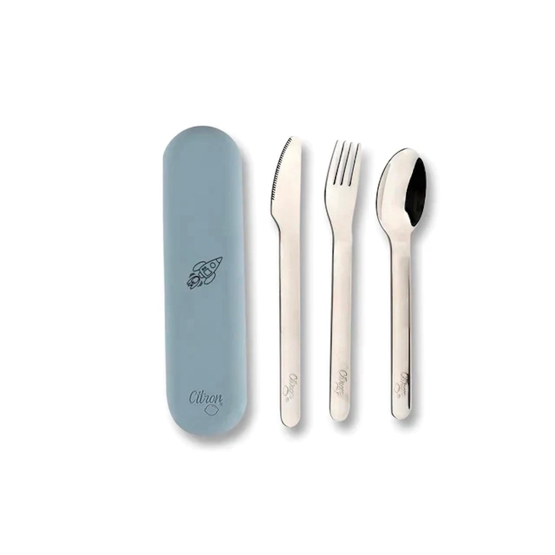 Citron Cutlery Set with Silicone Case