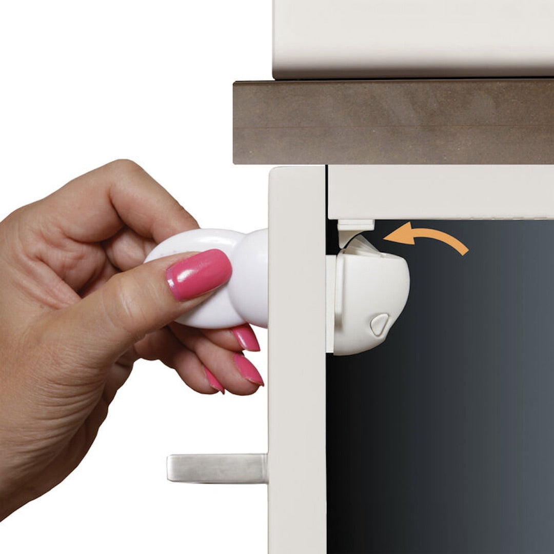 Dreambaby Adhesive Mag Lock 2 Locks, 2 Key - Ideal lock for cupboards, drawers and more!