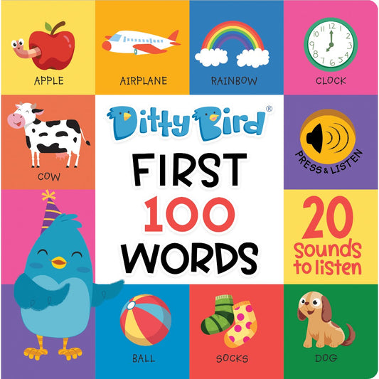 Ditty Bird Musical Books - First 100 Words Sound Book