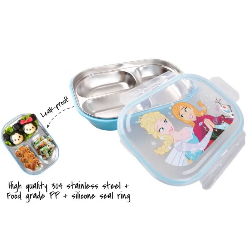 Dish Me Ph Disney 3-Grid Stainless Steel Lunch Box