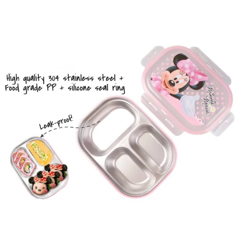 Dish Me Ph Disney 3-Grid Stainless Steel Lunch Box