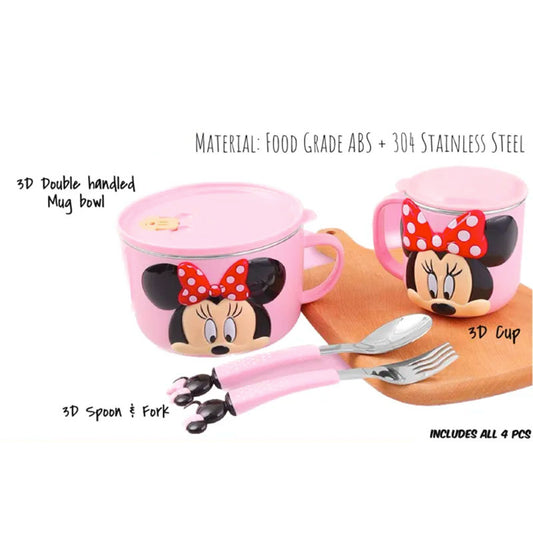 Dish Me Ph Disney 3D Stainless 4-Piece Gift Set