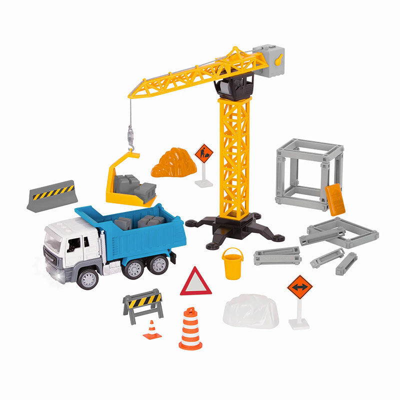 Driven Toys Construction Crane Playset (62pc)