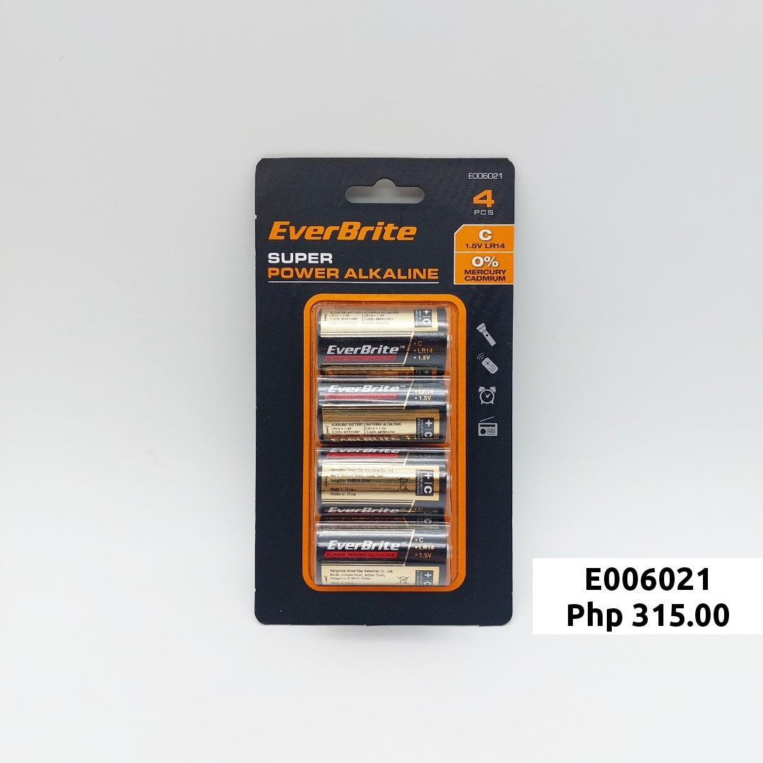 EverBrite Super Power Long Lasting Alkaline Batteries