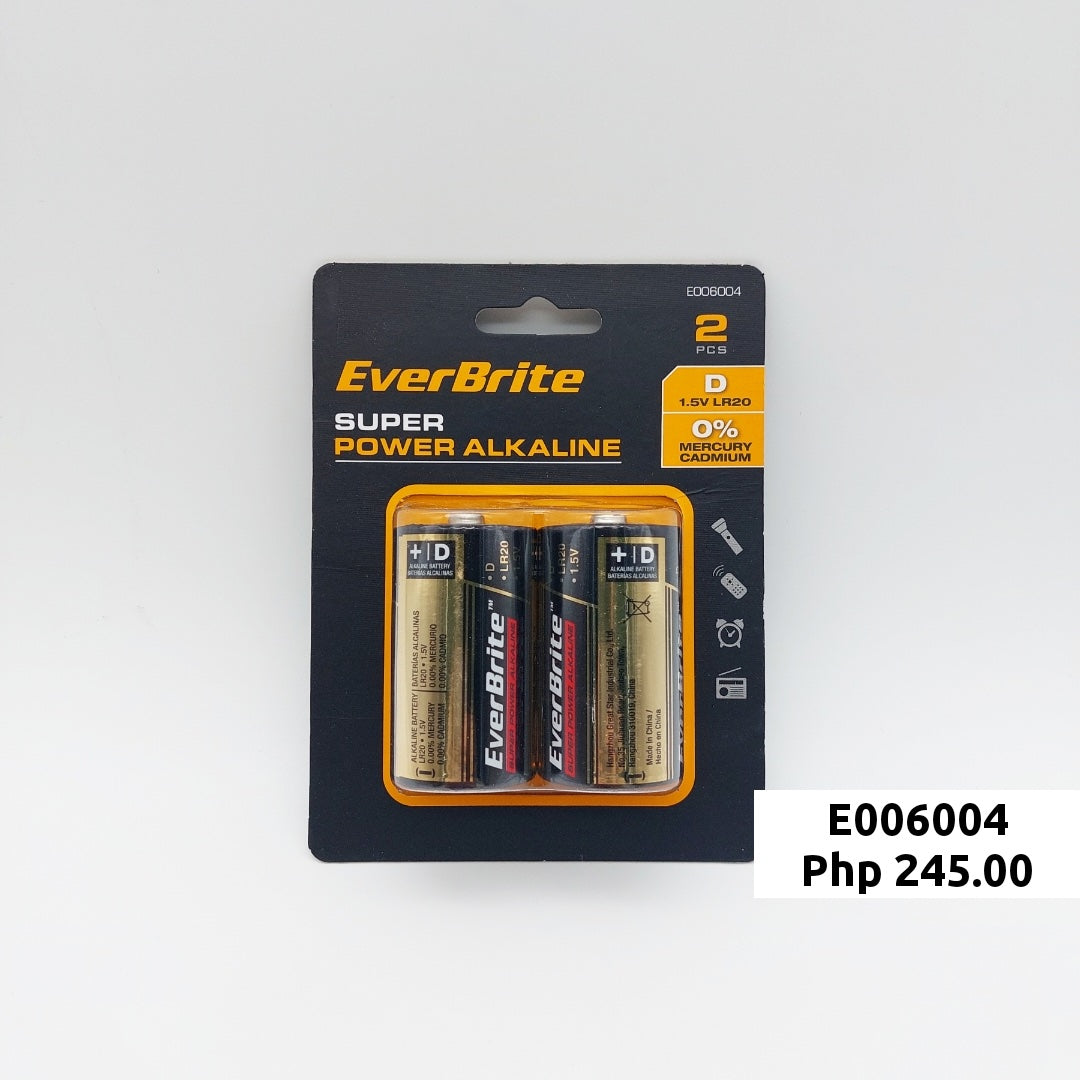 EverBrite Super Power Long Lasting Alkaline Batteries