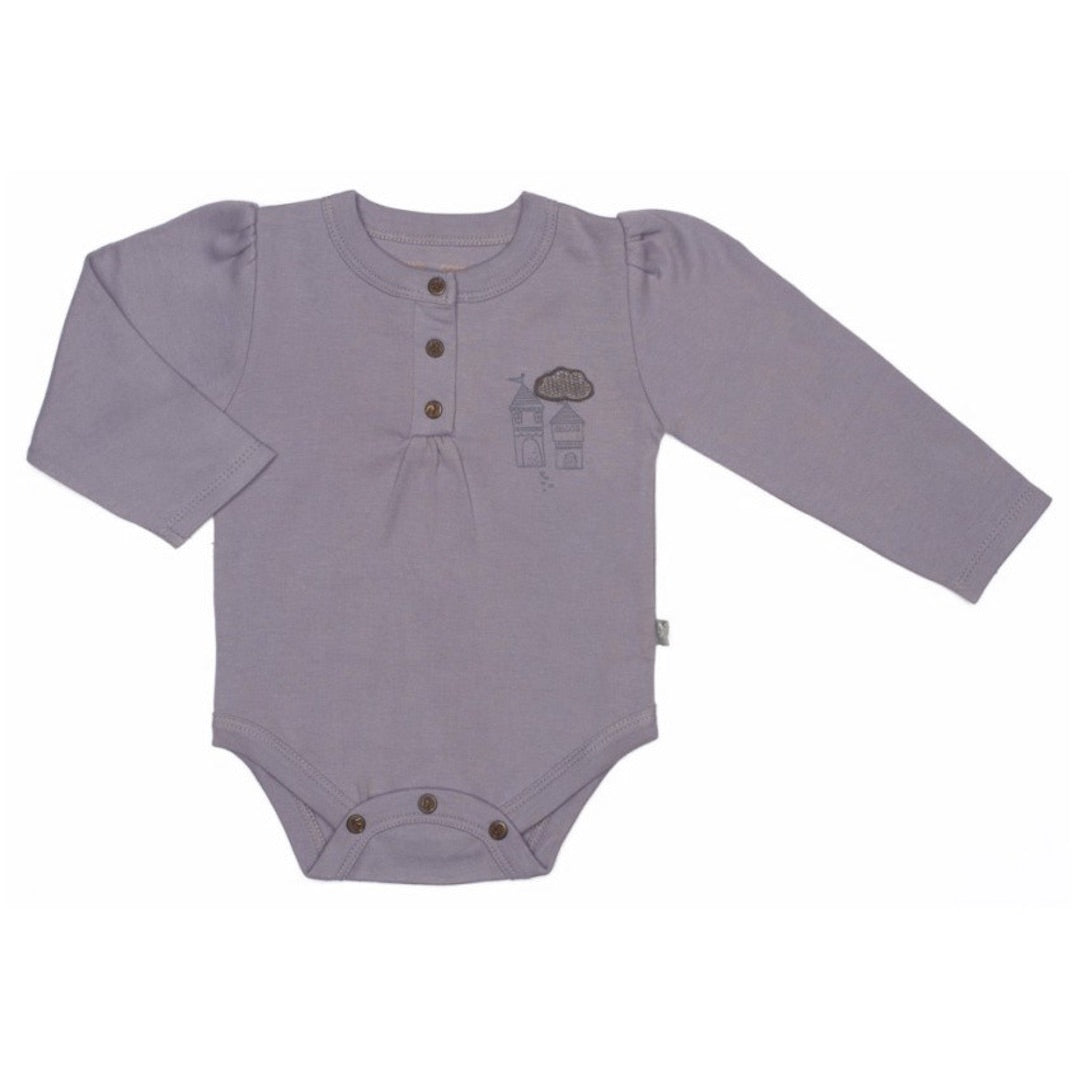 Finn + Emma Long-Sleeve Bodysuit: Fairytale - Nirvana Purple