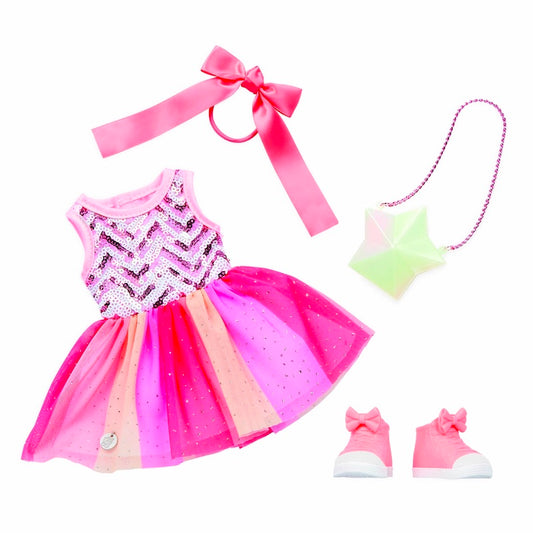 Glitter Girls Sequined Party Dress Outfit for 14" Doll