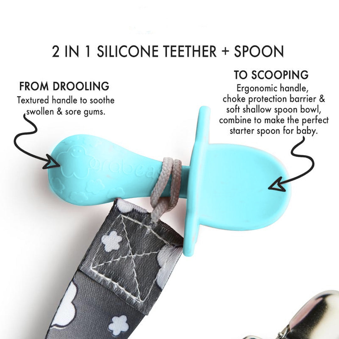 Grabease 2-in-1 Chewing Toy and Self-Feeding Spoon