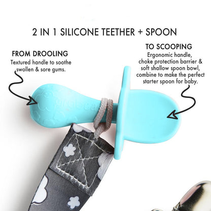 Grabease 2-in-1 Chewing Toy and Self-Feeding Spoon