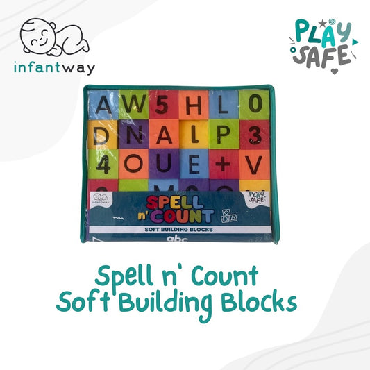 Infantway Playsafe Spell n’ Count Soft Building Blocks