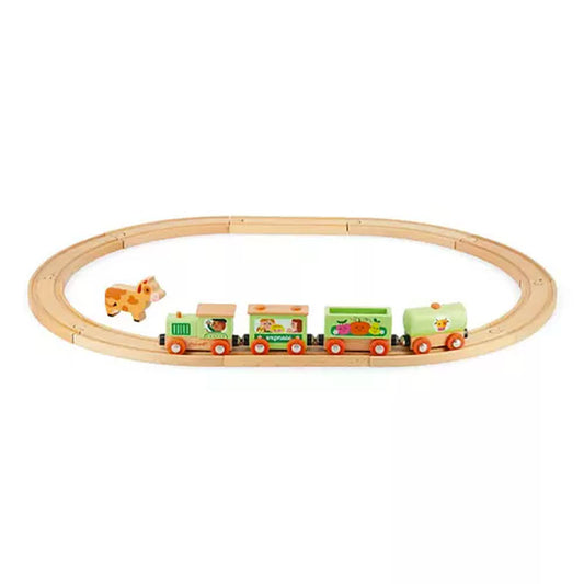 Janod Story Farm Train With Tracks