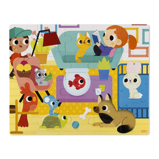 Janod Tactile Puzzle Pets (20 pieces)