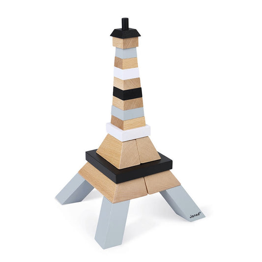 Janod 21-Piece Build-it-Yourself Wooden Eiffel Tower