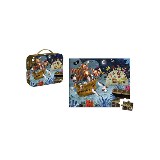 Janod Hat Boxed Puzzle - Treasure Hunt (36-piece)