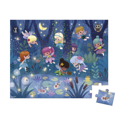 Janod Puzzle - Fairies and Waterlilies (36 pieces)