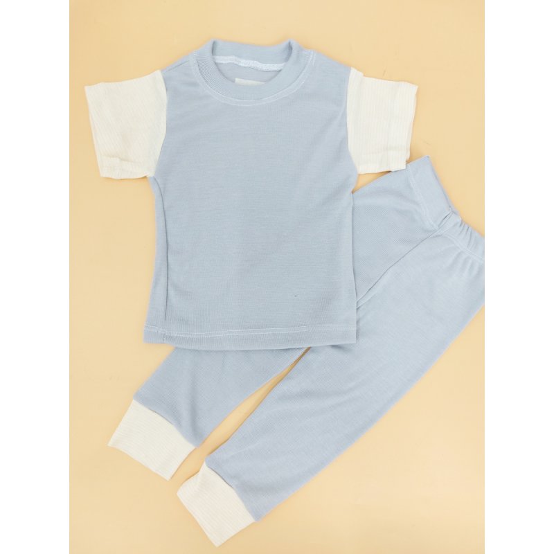 Kids Match 2-Tone Soft Knitted Kids' PJ Set