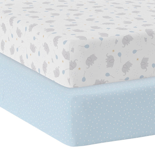 Living Textiles 2Pk Jersey Cot Fitted Sheets