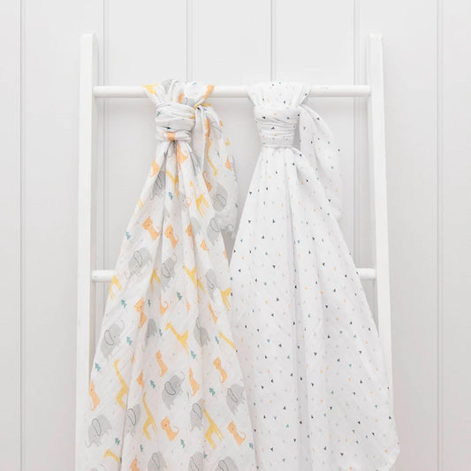 Living Textiles 2-Pack Muslin Wraps