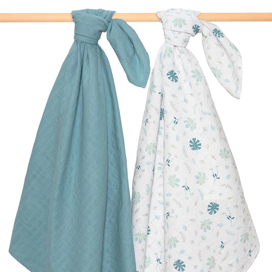 Living Textiles 2-Pack Organic Muslin Wraps