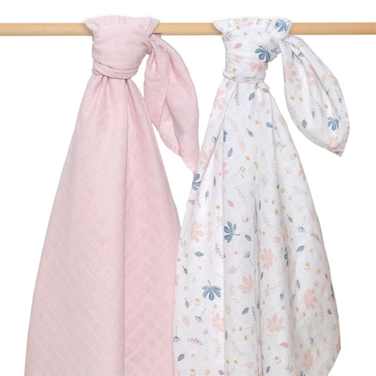 Living Textiles 2-Pack Organic Muslin Wraps