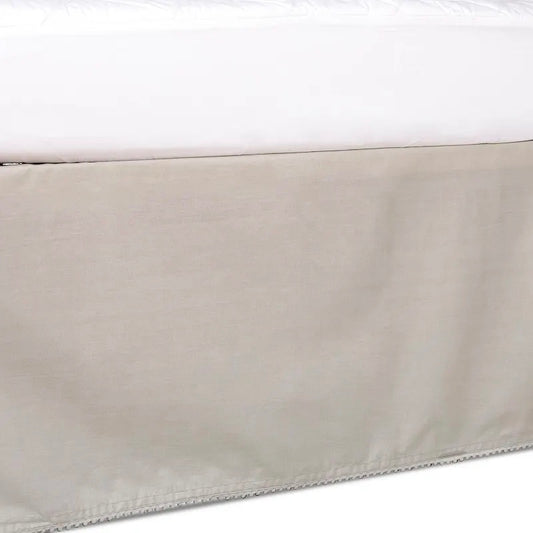 Living Textiles Cotton Crib Bed Skirt with Pompom Trim