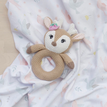 Living Textiles Jersey Swaddle and Rattle