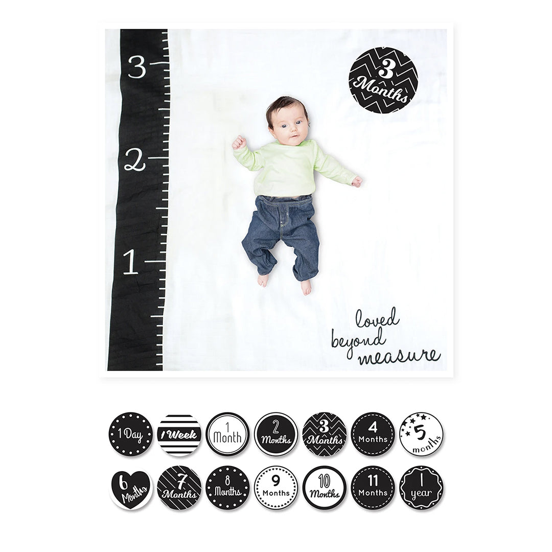 Lulujo Baby Milestone Blanket and Card Set