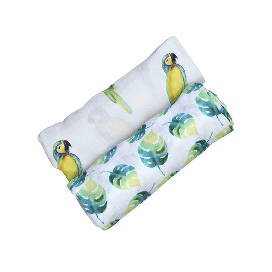 Malabar Baby Organic 2-Pack Muslin Swaddle