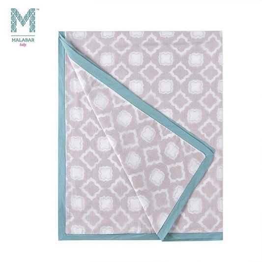 Malabar Baby Block-Printed Dohar Stroller Blanket