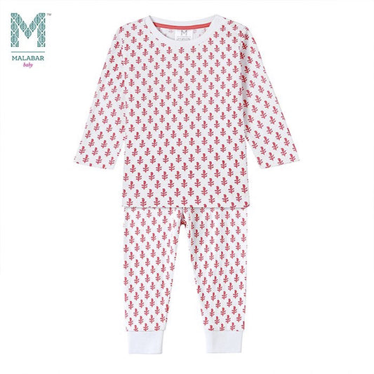 Malabar Baby Organic Knit Pajamas - Pink City