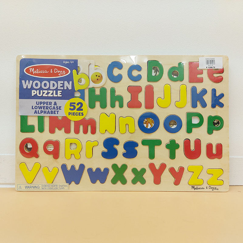 Melissa and Doug Wooden Puzzle - Lowercase and Uppercase Alphabet