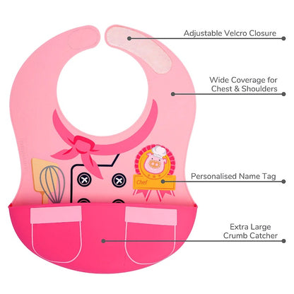 Marcus & Marcus Wide Coverage Silicone Bib – Little Chef
