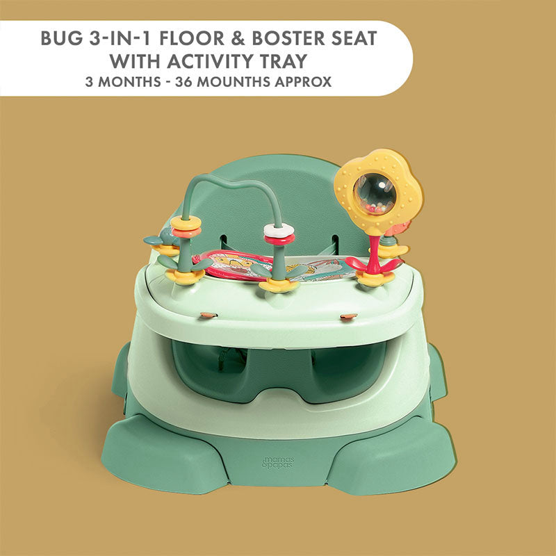 Mamas & Papas Bug 3-in-1 Floor and Booster Seat with Activity Tray