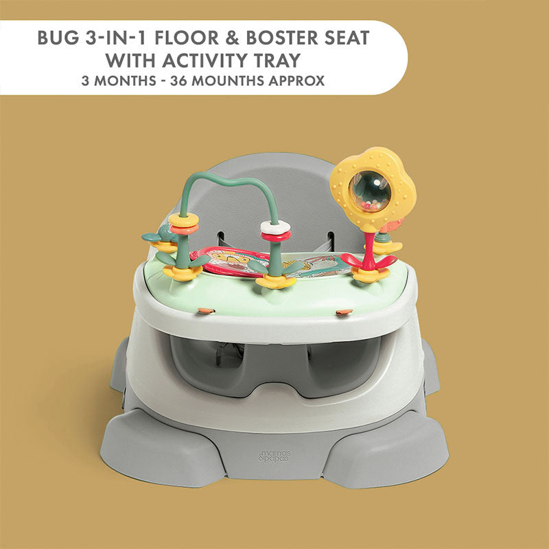 Mamas & Papas Bug 3-in-1 Floor and Booster Seat with Activity Tray