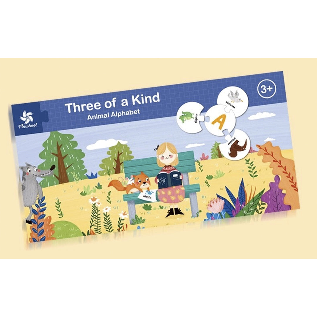 Pinwheel Toys Animal Alphabet Three of a Kind Puzzle