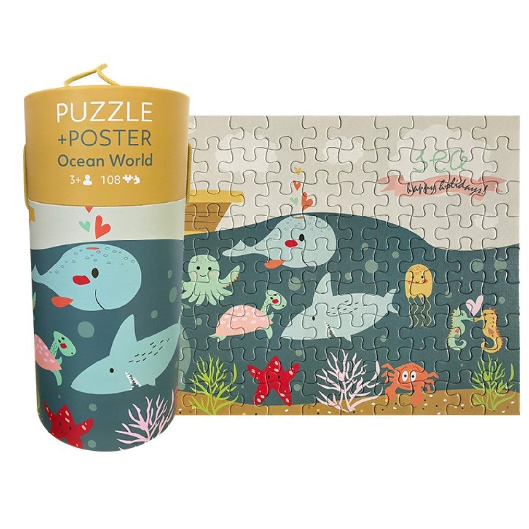 Pinwheel Toys 108-Piece Puzzle+Map