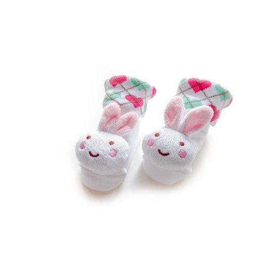 Pitcheco Heart Argyle with Bunny Infant Socks