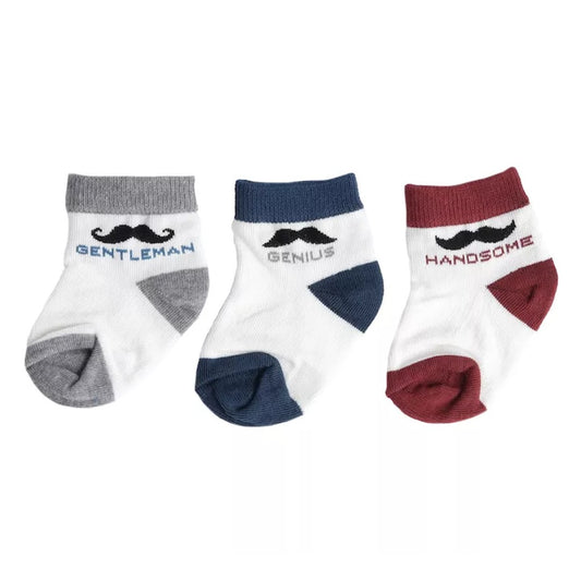 Pitcheco 3-in-1 Little Man Socks (Newborn)